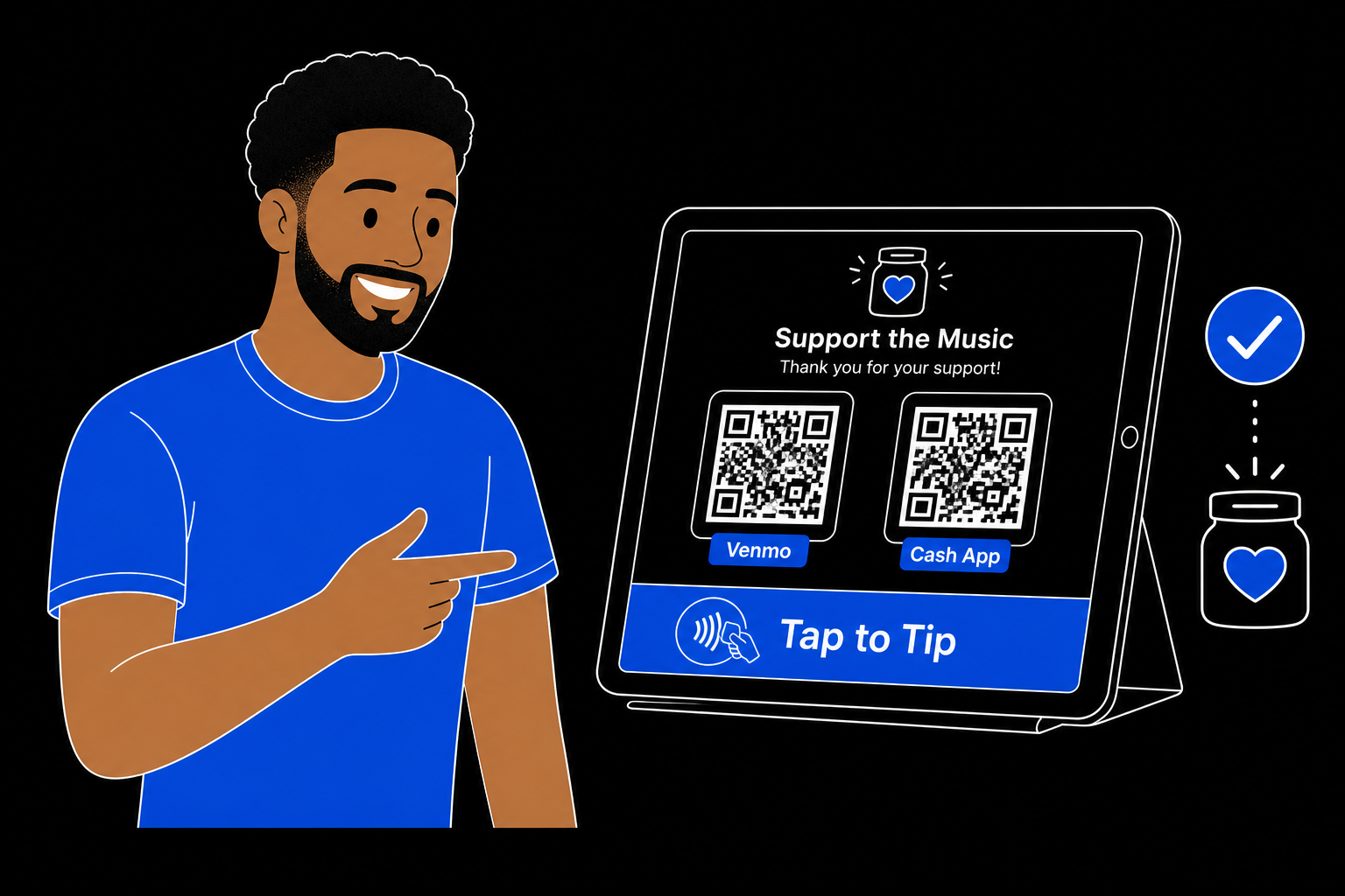 Digital Tip Station on an iPad