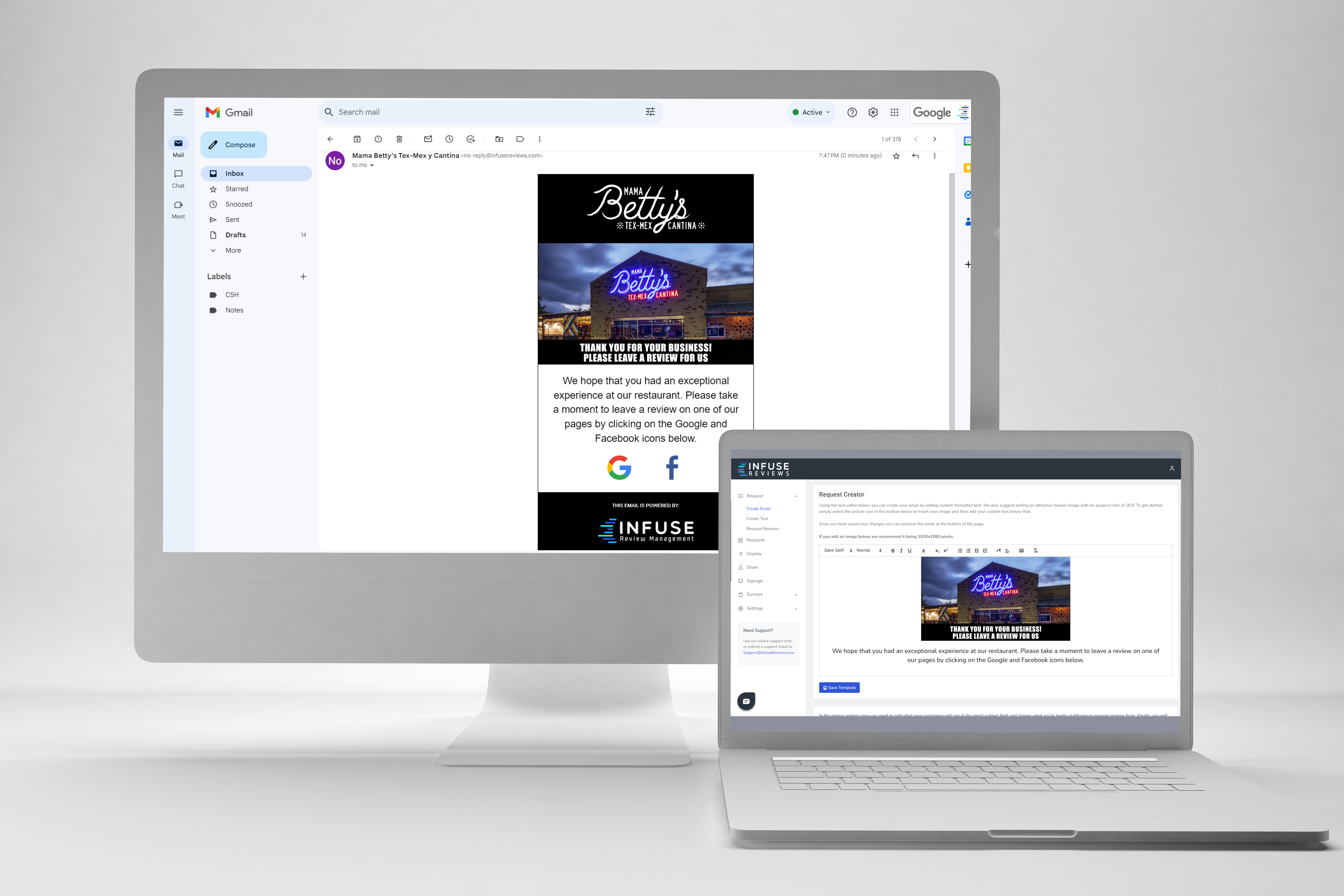 Review request workflow for performers